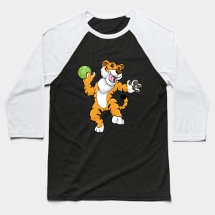 Tiger as handball player with handball Baseball T-Shirt